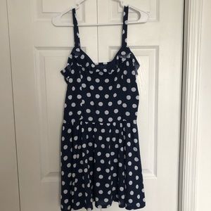 Navy polka dot dress